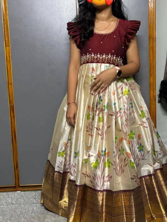 NEW LAUNCIN crape Kids gown Indian clothing manufacturers